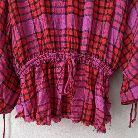 Free People Pacific Dawn Plaid Shirt • Small - Picture 8 of 10